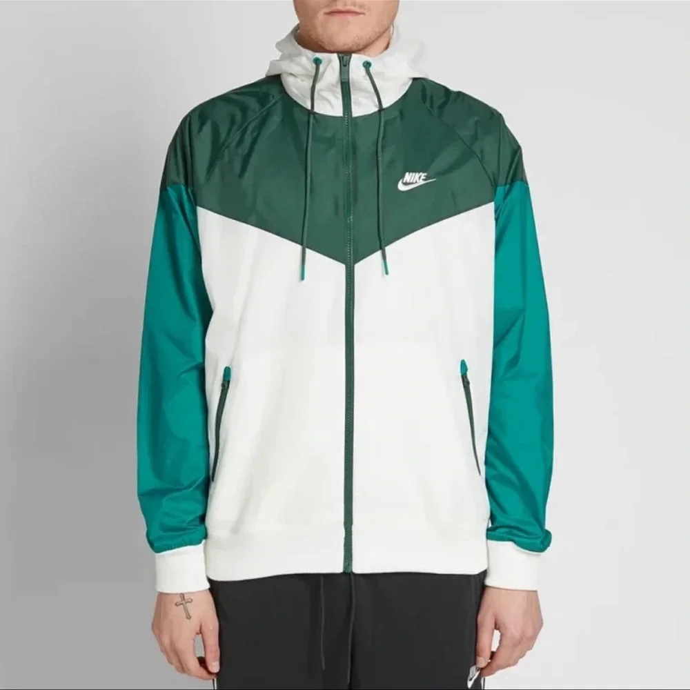 Nike Sportswear Windrunner Men's Full-Zip Jacket, XXL, Green/White, Hooded - Picture 5 of 6